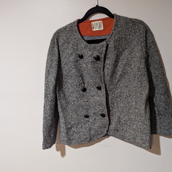 Vintage Knit Skirt Suit Blazer - Picture 2 of 7